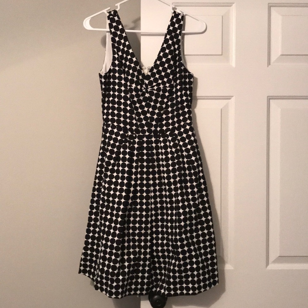 Black and white polka dot dress